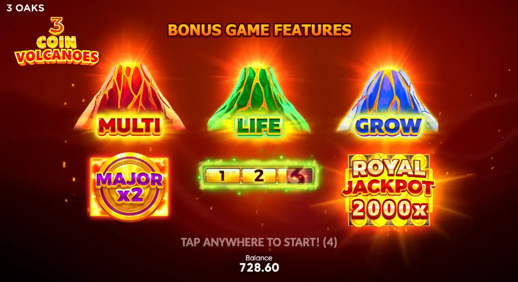 3 Coin Volcanoes Life, Multi and Grow