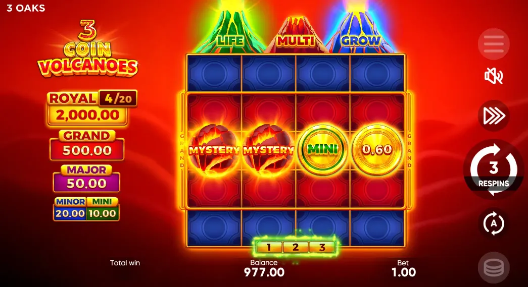 3 Coin Volcanoes Hit the Bonus