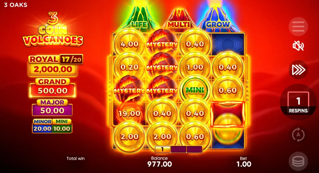 3 Coin Volcanoes